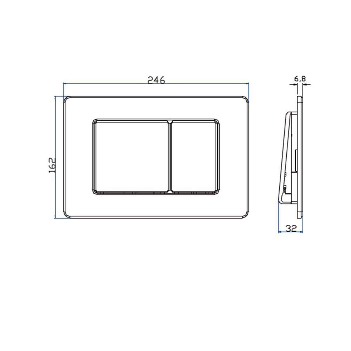 Imex Wall Hung WC Frame Imex Adjustable 1070-1270mm Wall Mounted Frame and Cistern with Stainless Steel Flush Plate