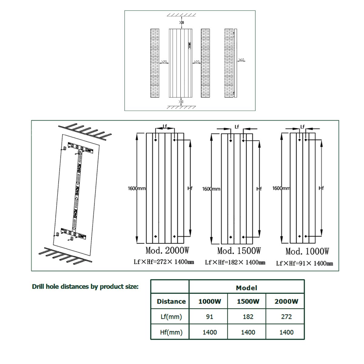 Reina Panel Radiator Reina Maia Wi-Fi Enabled Electric Vertical Panel Radiator in White