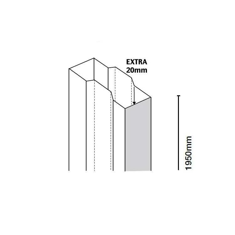 Merlyn Extension Profile Merlyn 8 Series Frameless Extension Profile for Bifold Shower Doors
