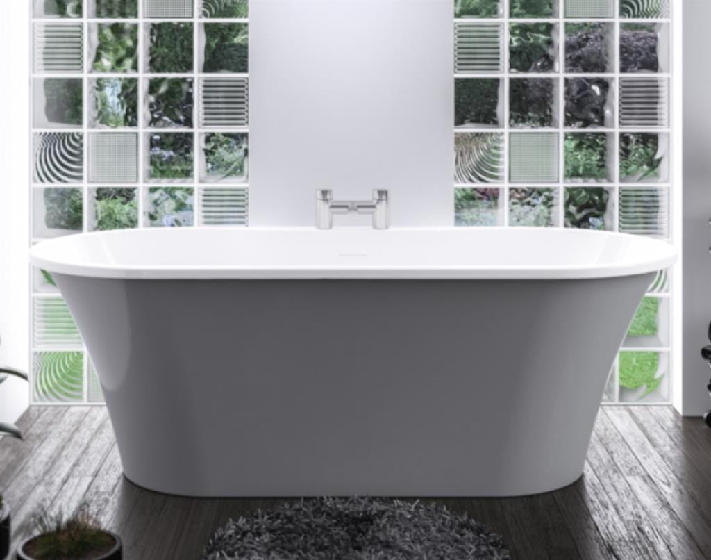 Eastbrook Modern Freestanding Bath Grey Eastbrook Margravine Freestanding Bath - 1660 x 7430mm