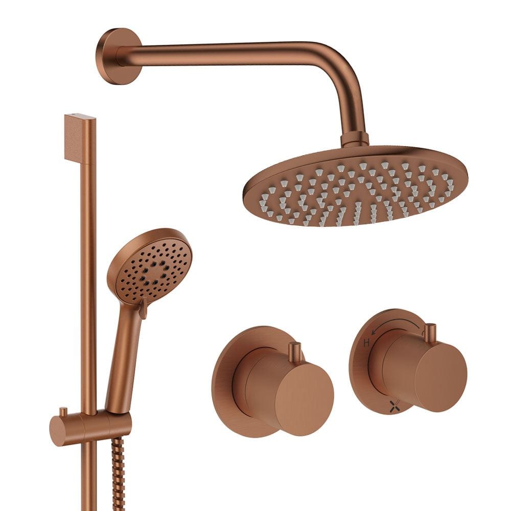 UK Bathroom Store Concealed Shower Set Crosswater Module Shower Set 2 with Riser Rail Kit and Overhead Shower