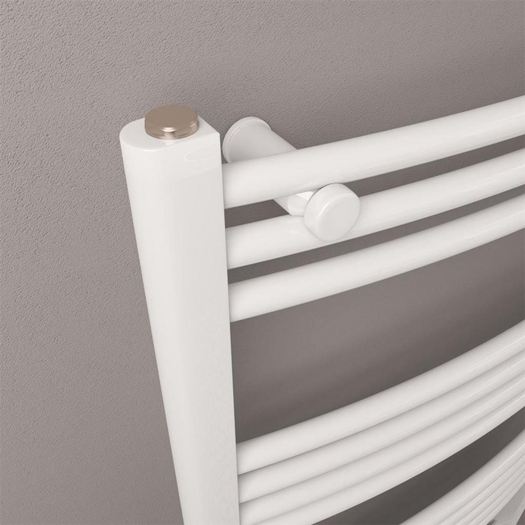 Eastbrook Ladder Rail Eastbrook Wendover Curved Vertical Heated Towel Rail - 800 x 600mm in White