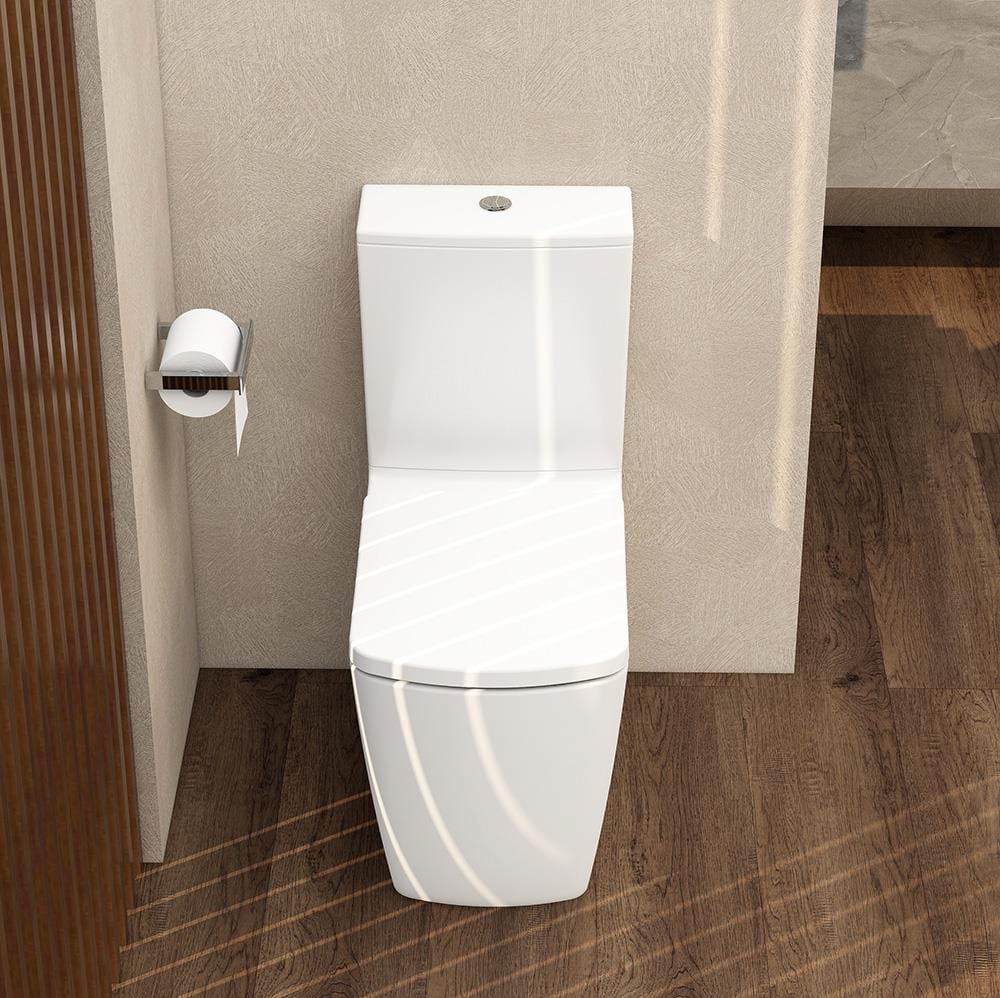 Imex Close Coupled Toilet Imex Ravine Close Coupled Rimless Toilet with Soft Close Seat
