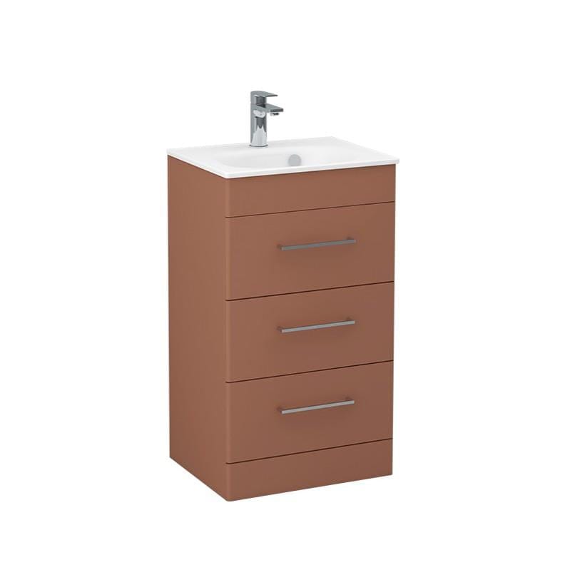 Imex Floor Standing Vanity Unit Imex Croma Floor Standing Three Door 500mm Vanity Unit with 1 Tap Hole Basin