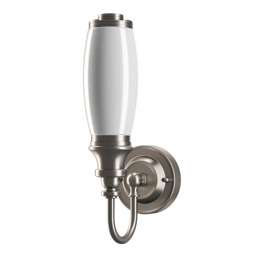 Burlington LED Ornate Bathroom Wall Light with Opal Glass Tube Shade