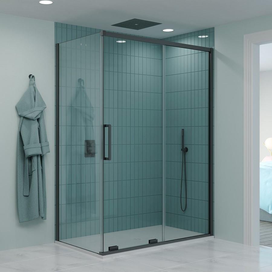 Crosswater Sliding Shower Door Slate / 900mm Crosswater Optix 10 Side Panel for Sliding Doors