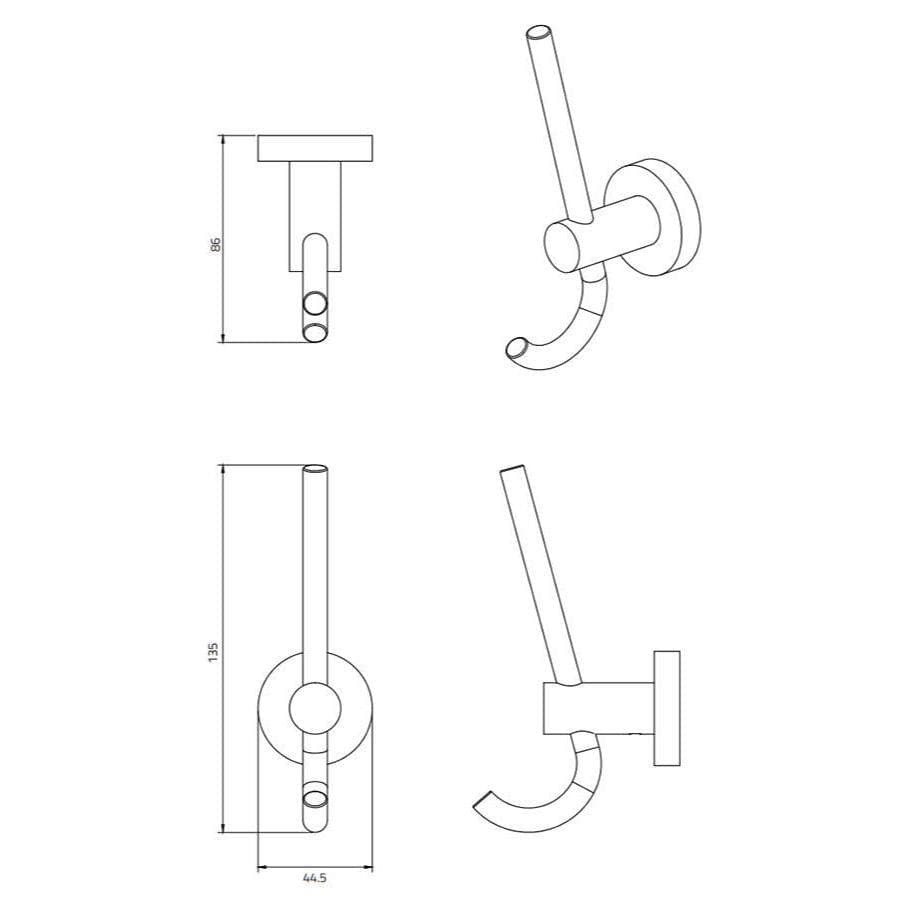 Miller Robe Hook Miller Bond Double Robe Hook