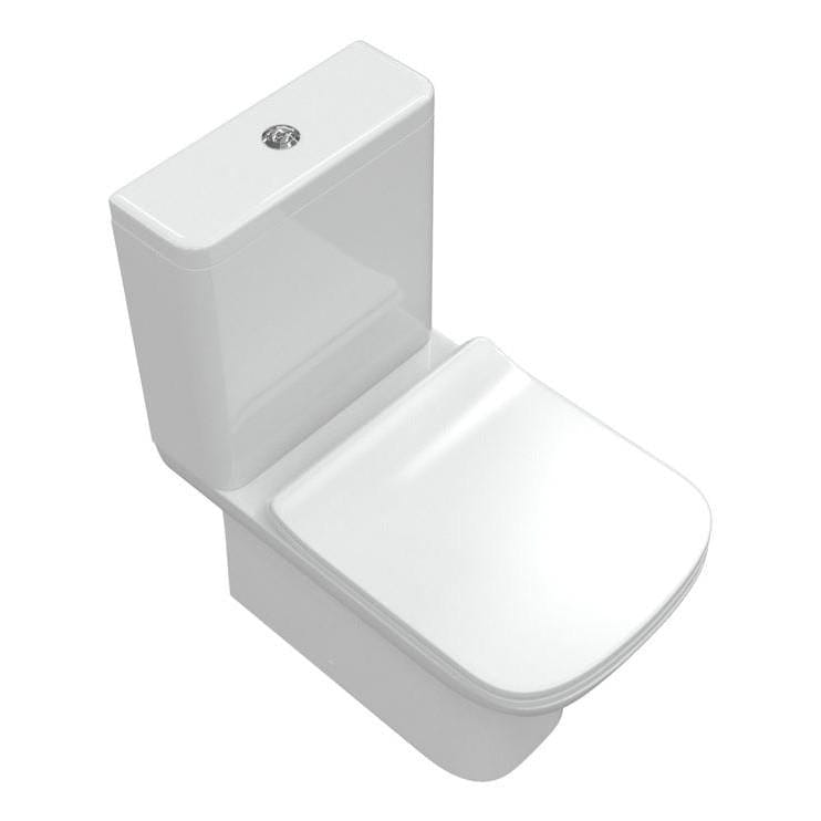 Aquarius Bathrooms Close Coupled Toilet Aquarius Sequoia Fully Shrouded Short Projection Close Coupled Toilet with Slimline Soft Close Seat