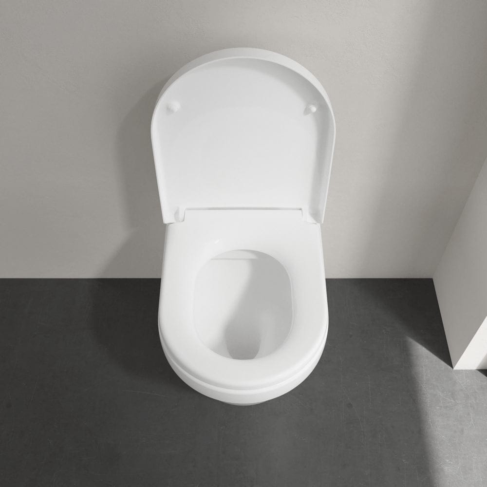 Villeroy & Boch Back To Wall Toilet Villeroy & Boch Architectura Back to Wall Rimless Toilet with Soft Close Seat and DirectFlush