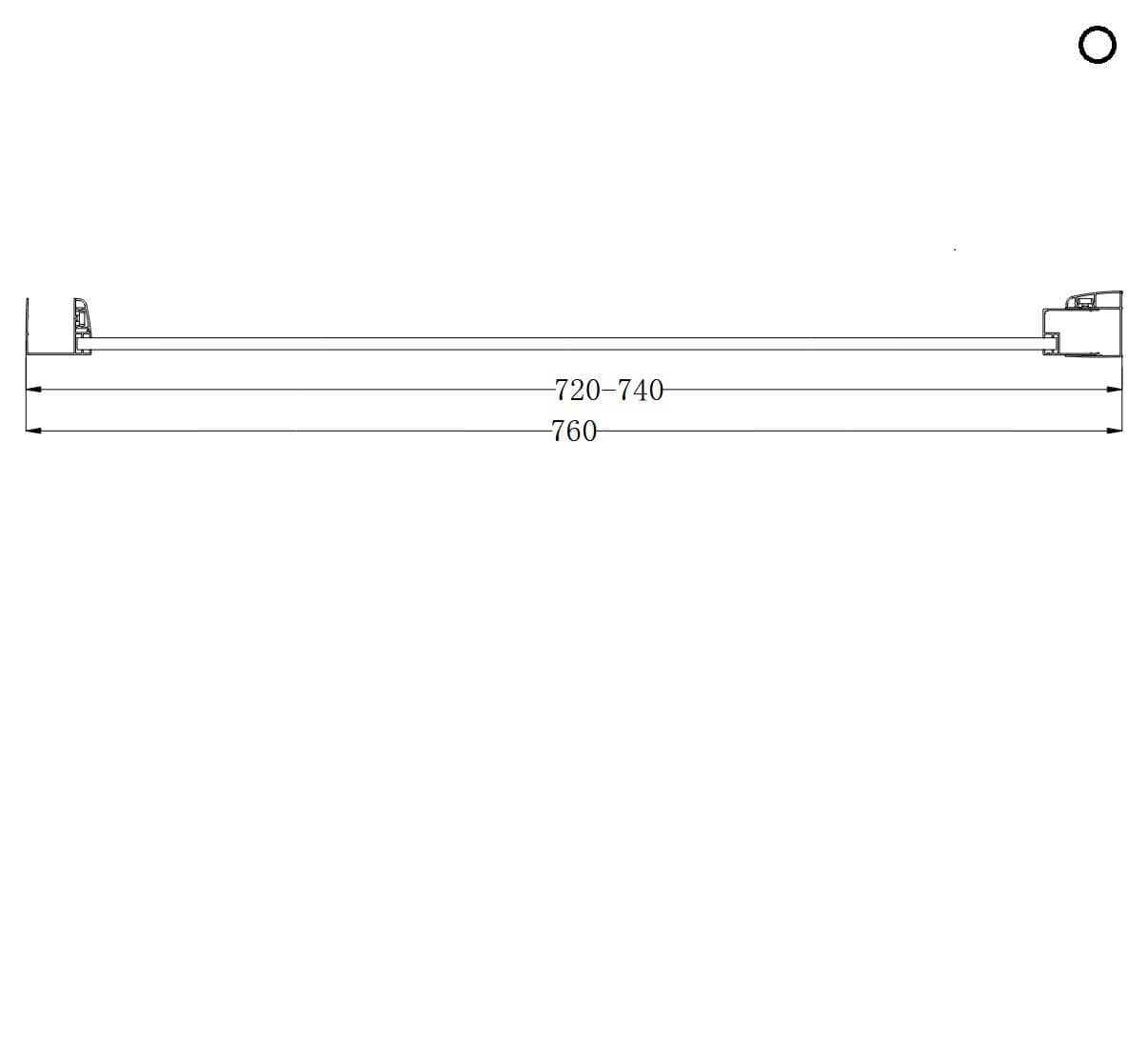 Eastbrook Side Panel Eastbrook Corniche 2000 8mm Side Panel for Hinged Doors