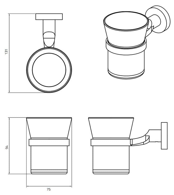 Miller Tumbler Holder Miller Bond Wall Mounted Tumbler and Holder