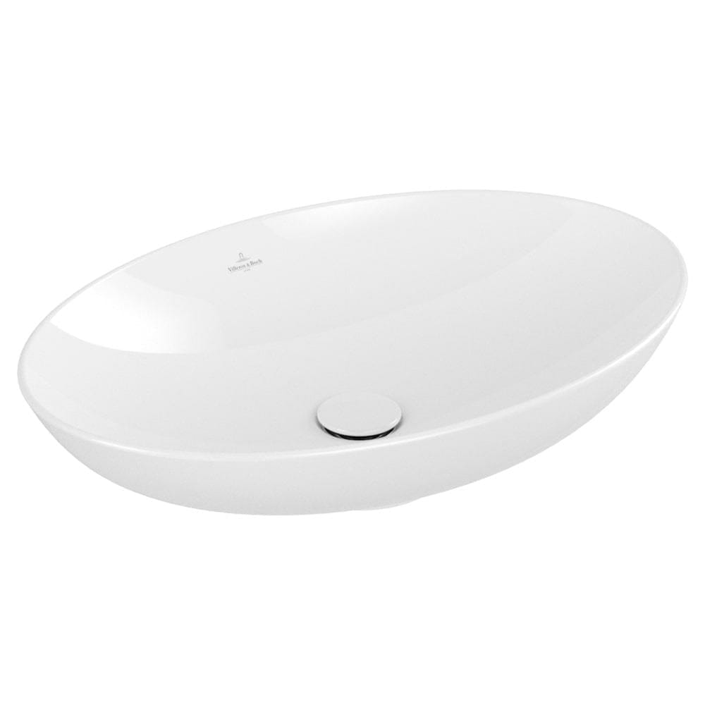 Villeroy & Boch Countertop Basin Villeroy & Boch Loop & Friends Oval Countertop Basin in White Alpin