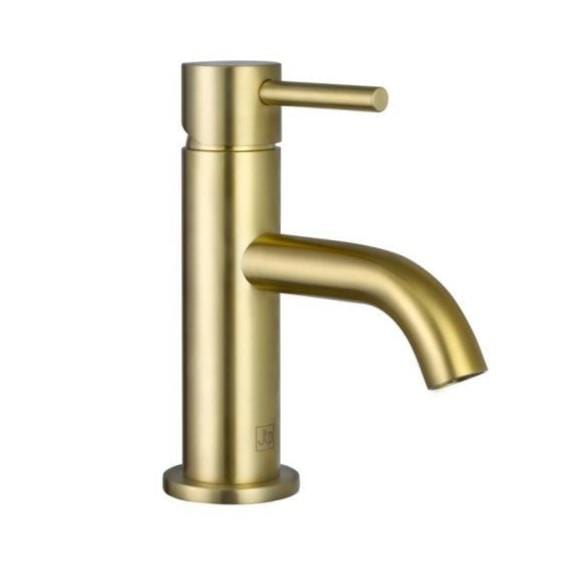 JTP Cloakroom Tap Brushed Brass JTP VOS Single Lever Mini Basin Mixer Tap