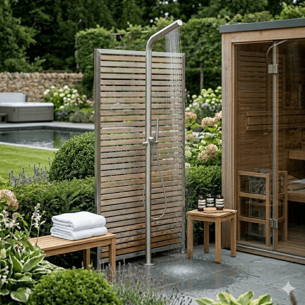 Clearwater Exposed Shower Set Clearwater 316 Stainless Steel Ixora Outdoor Shower with Handset