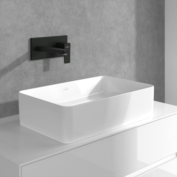 Villeroy & Boch Wall Mounted Basin Tap Villeroy & Boch Architectura Single Lever Basin Mixer Tap with Push Open Waste