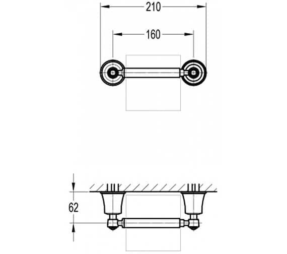 Flova Toilet Roll Holder Flova Liberty Single Toilet Roll Holder