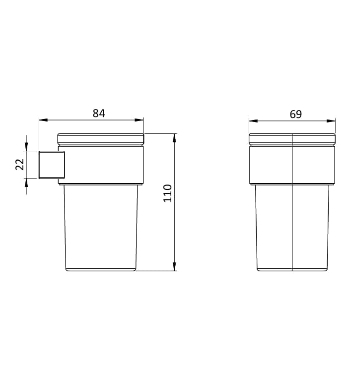 Crosswater Toothbrush Holder Crosswater Velo Tumbler and Holder