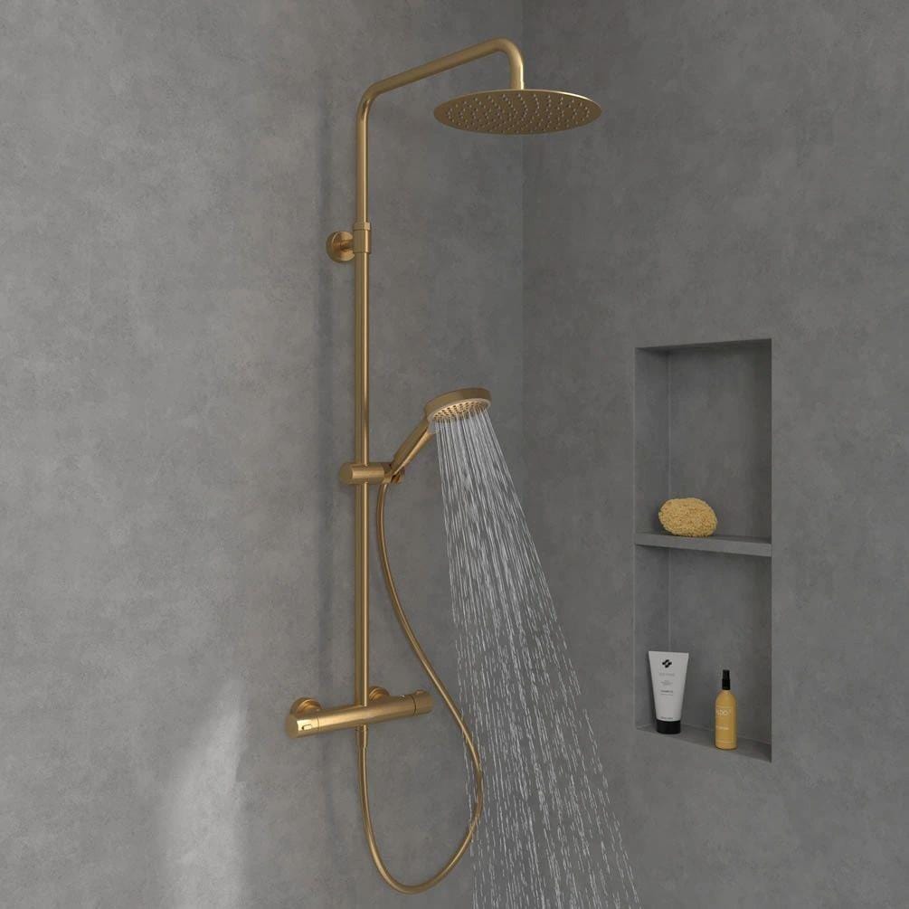 Villeroy & Boch Exposed Shower Set Villeroy & Boch Verve Exposed Shower Valve Set with Adjustable Riser, Fixed Head and Handset