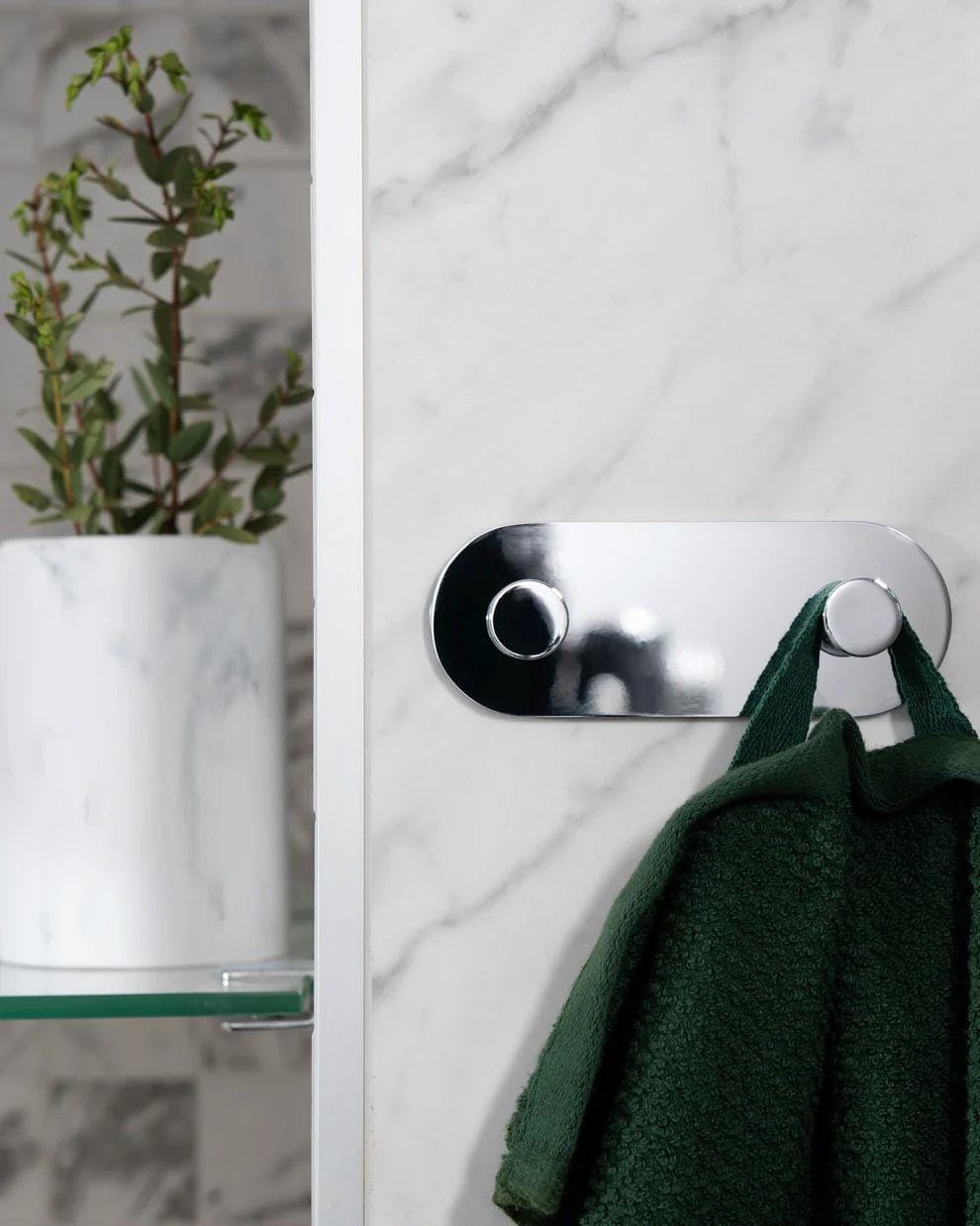 Smedbo Robe Hook Chrome Smedbo Dot Self-Adhesive Double Robe Hook