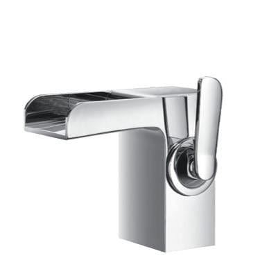Flova Mono Basin Tap Flova Cascade Mini Basin Mixer Tap with Clicker Waste in Diamond Chrome