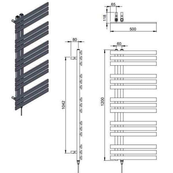 Vogue Designer Towel Radiator Vogue Aquila Designer Towel Rail in Chrome