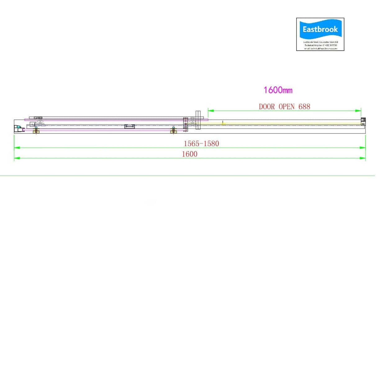 Eastbrook Sliding Shower Door Eastbrook Corniche 2000 8mm Sliding Shower Door