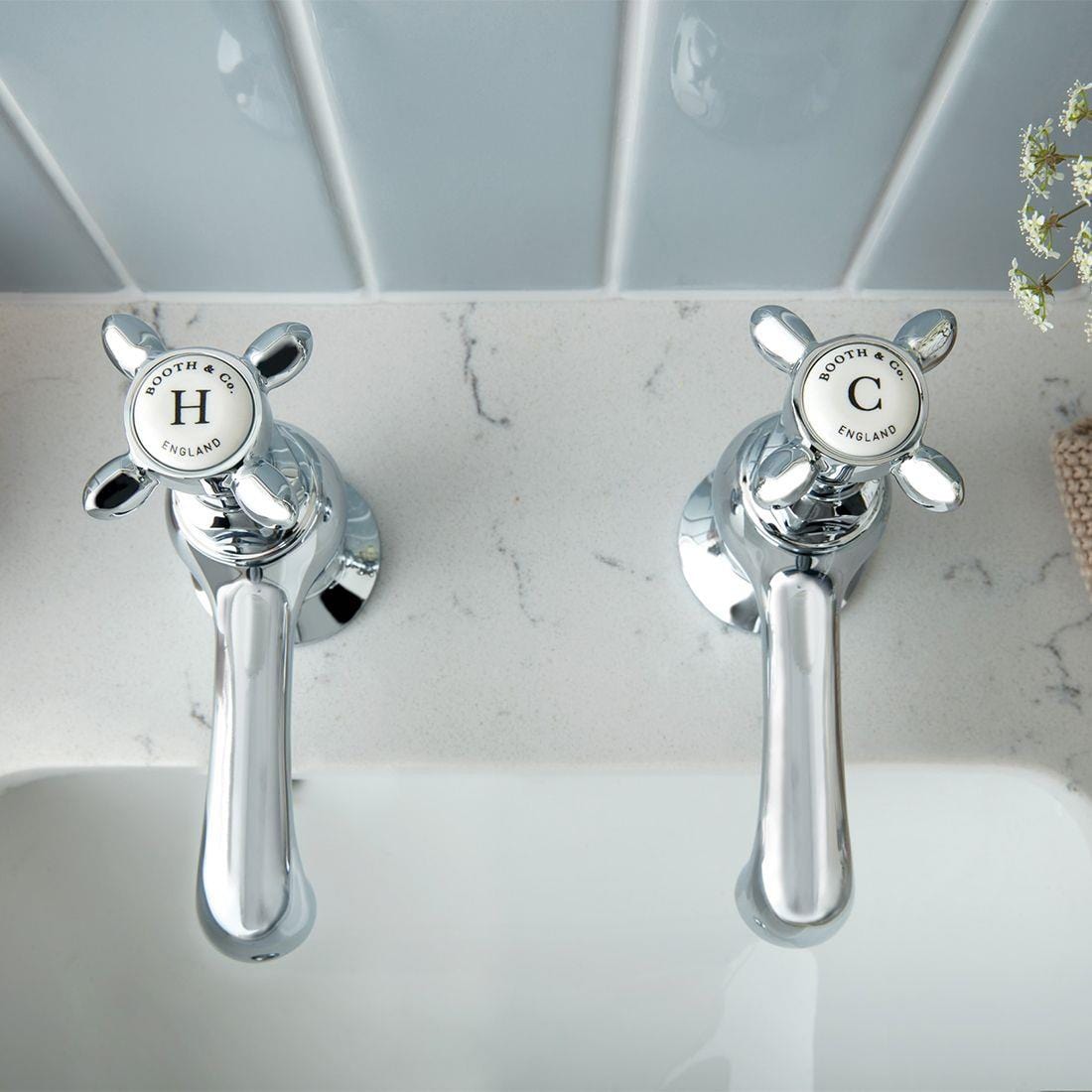 Vado Pillar Basin Tap Booth & Co. Axbridge Basin Pillar Taps (Pair)
