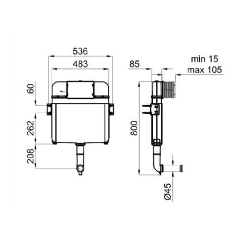 Imex Concealed Cistern Imex Universal Super Slimline Concealed Cistern