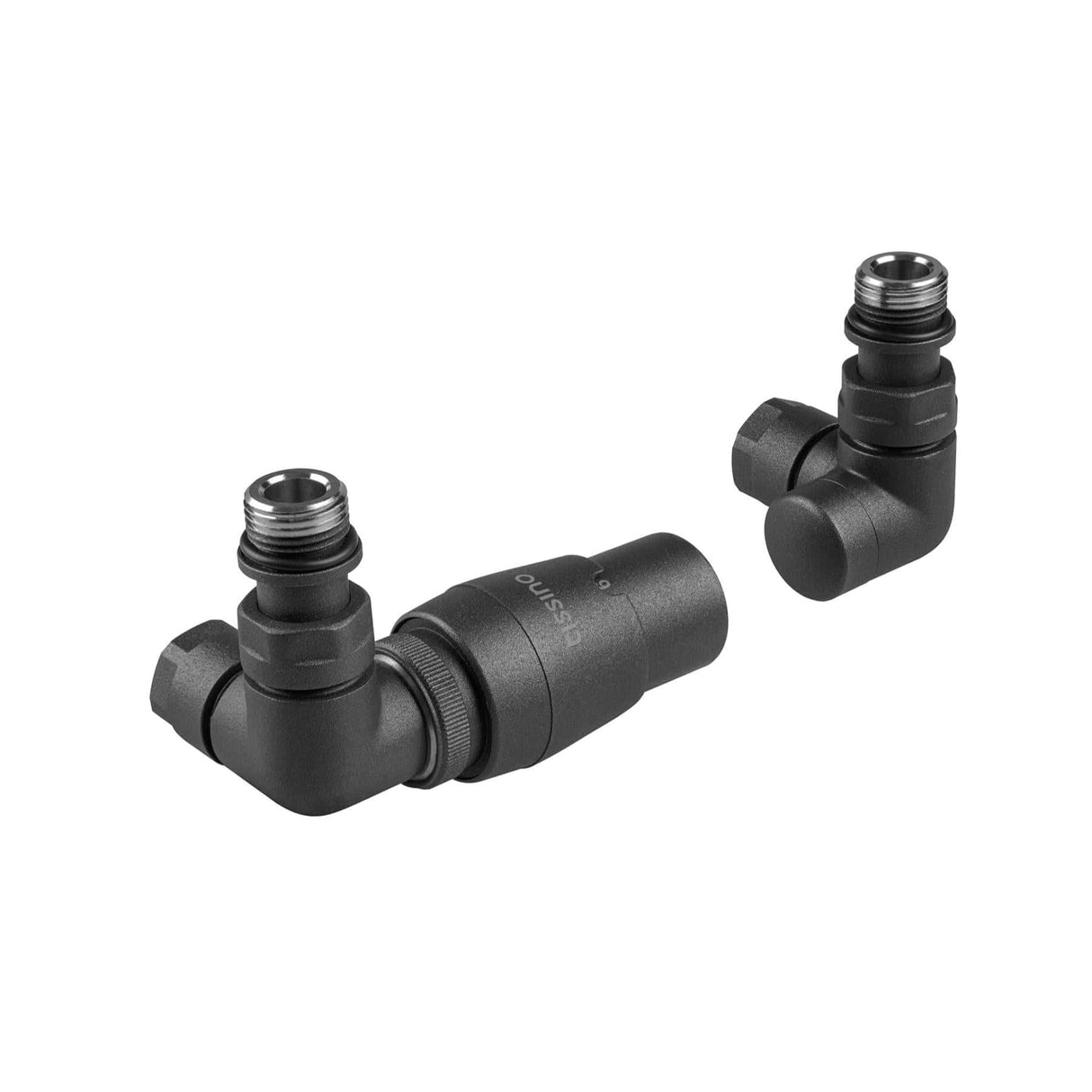 Tissino Radiator Valves Anthracite Tissino Hugo2 Corner Radiator Valves with Thermostatic Head