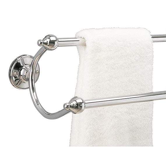 Miller Towel Rails and Rings Miller Stockholm Double Towel Rail in Chrome
