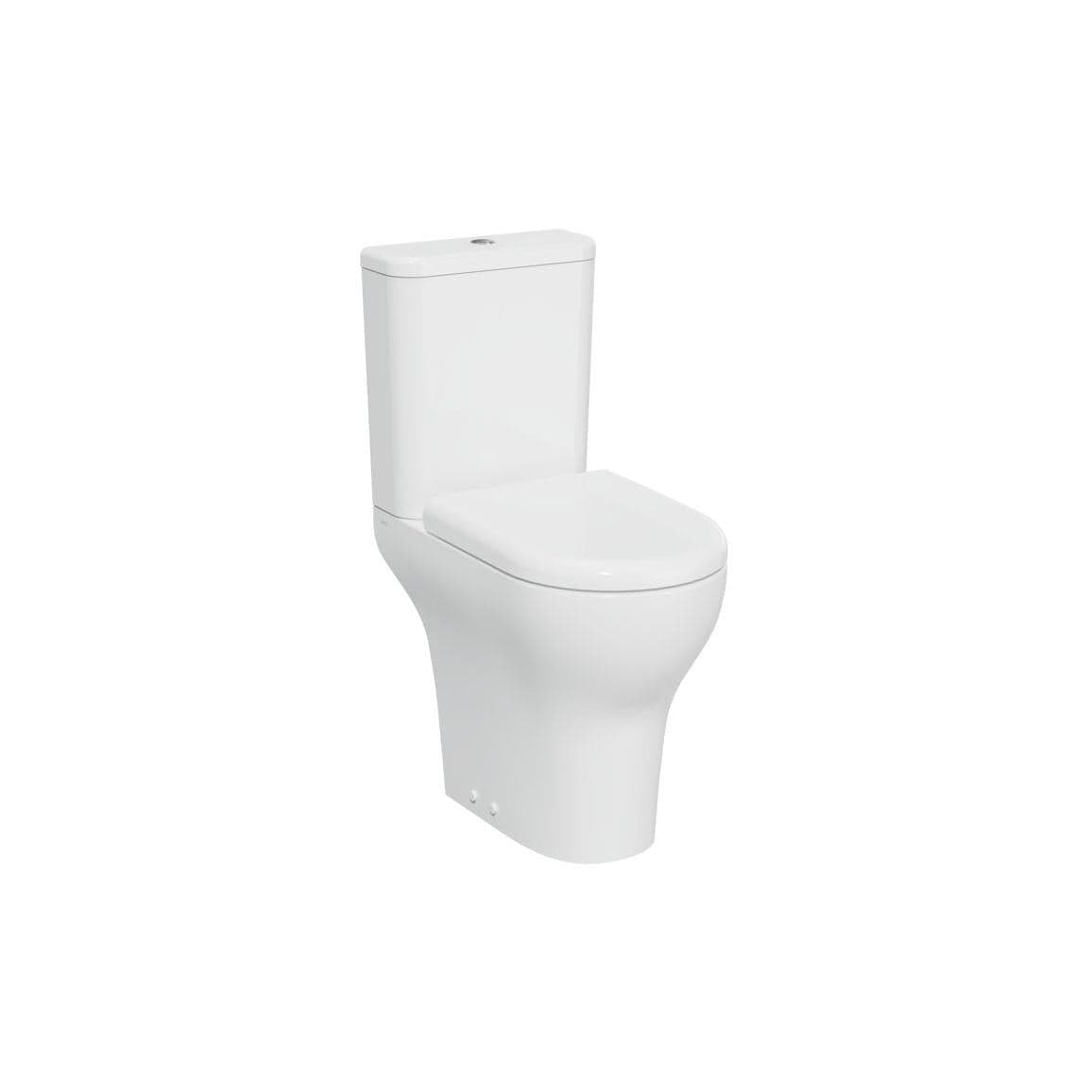 VitrA Comfort Height Toilet VitrA Zentrum Close Coupled Comfort Height Open Back Toilet with Soft Close Seat