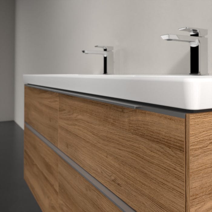 Villeroy & Boch Wall Mounted Vanity Unit Villeroy & Boch Subway 3.0 Wall Hung 1200mm Four Drawer Double Vanity Unit with Basin