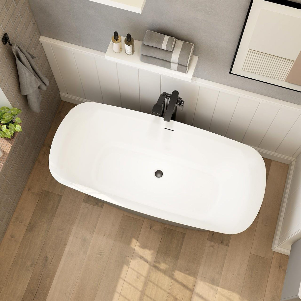 Imex Modern Freestanding Bath Imex Blade Double Ended Freestanding Bath - 1700 x 800