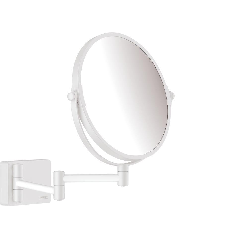 Hansgrohe Cosmetic and Shaving Mirror Matt White Hansgrohe Addstoris Shaving Mirror