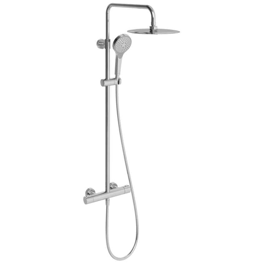 Villeroy & Boch Exposed Shower Set Chrome Villeroy & Boch Verve Exposed Shower Valve Set with Adjustable Riser, Fixed Head and Handset