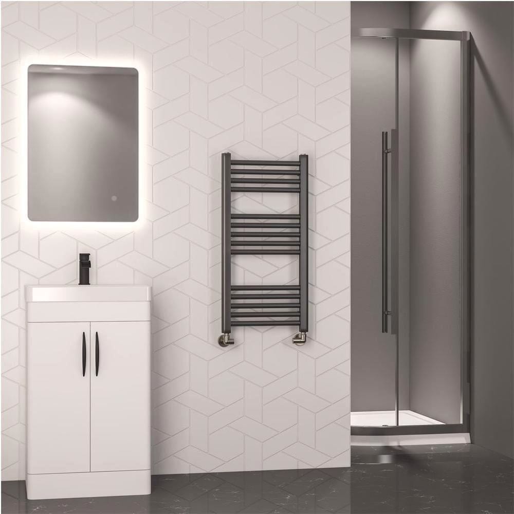Eastbrook Wendover Straight Heated Towel Rail in Brushed Gunmetal