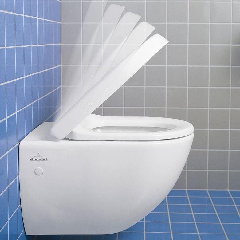 Villeroy & Boch Toilet Seat Villeroy & Boch Subway 2.0 Compact Soft Close, Quick Release Toilet Seat in White Alpine