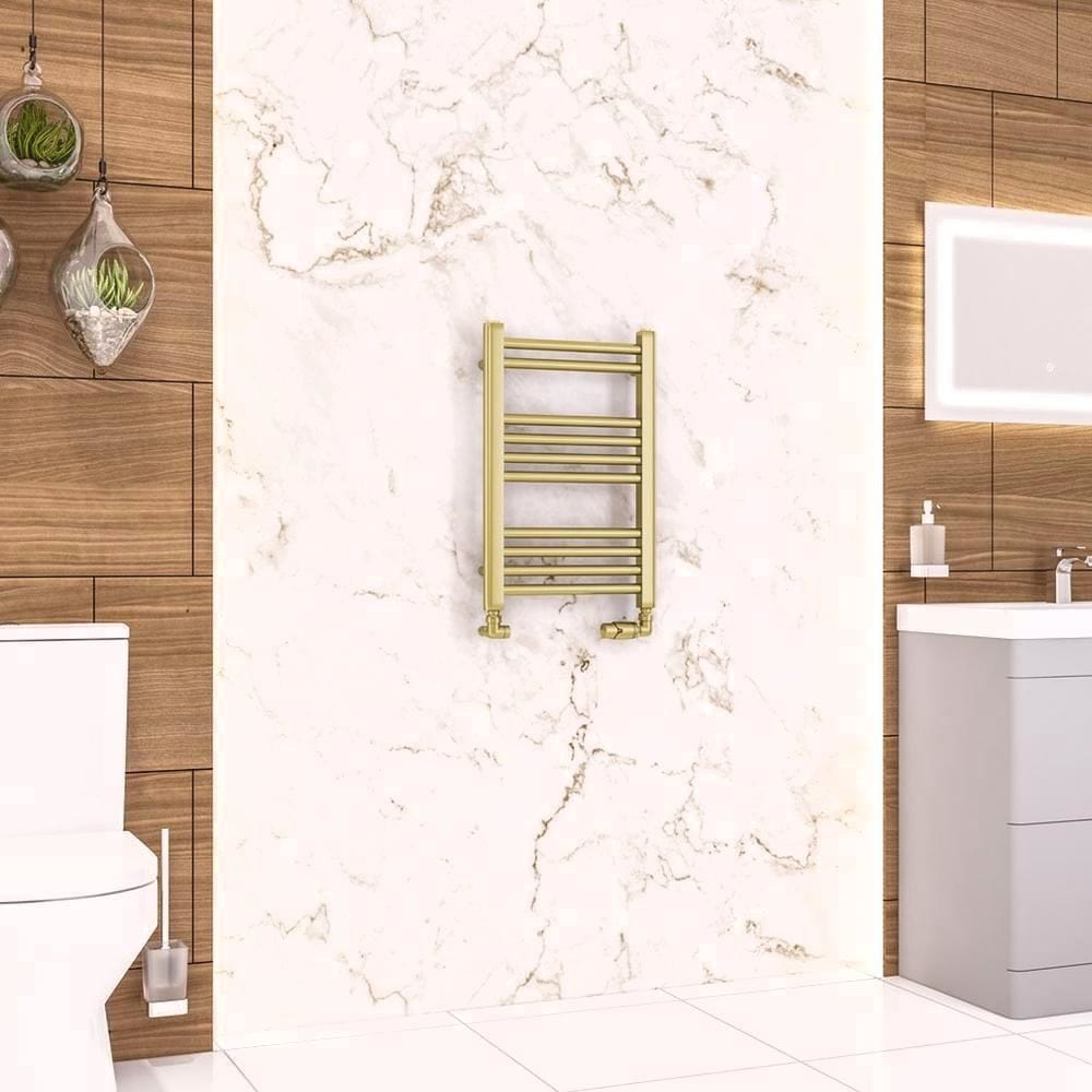 Eastbrook Wendover Straight Heated Towel Rail in Brushed Brass