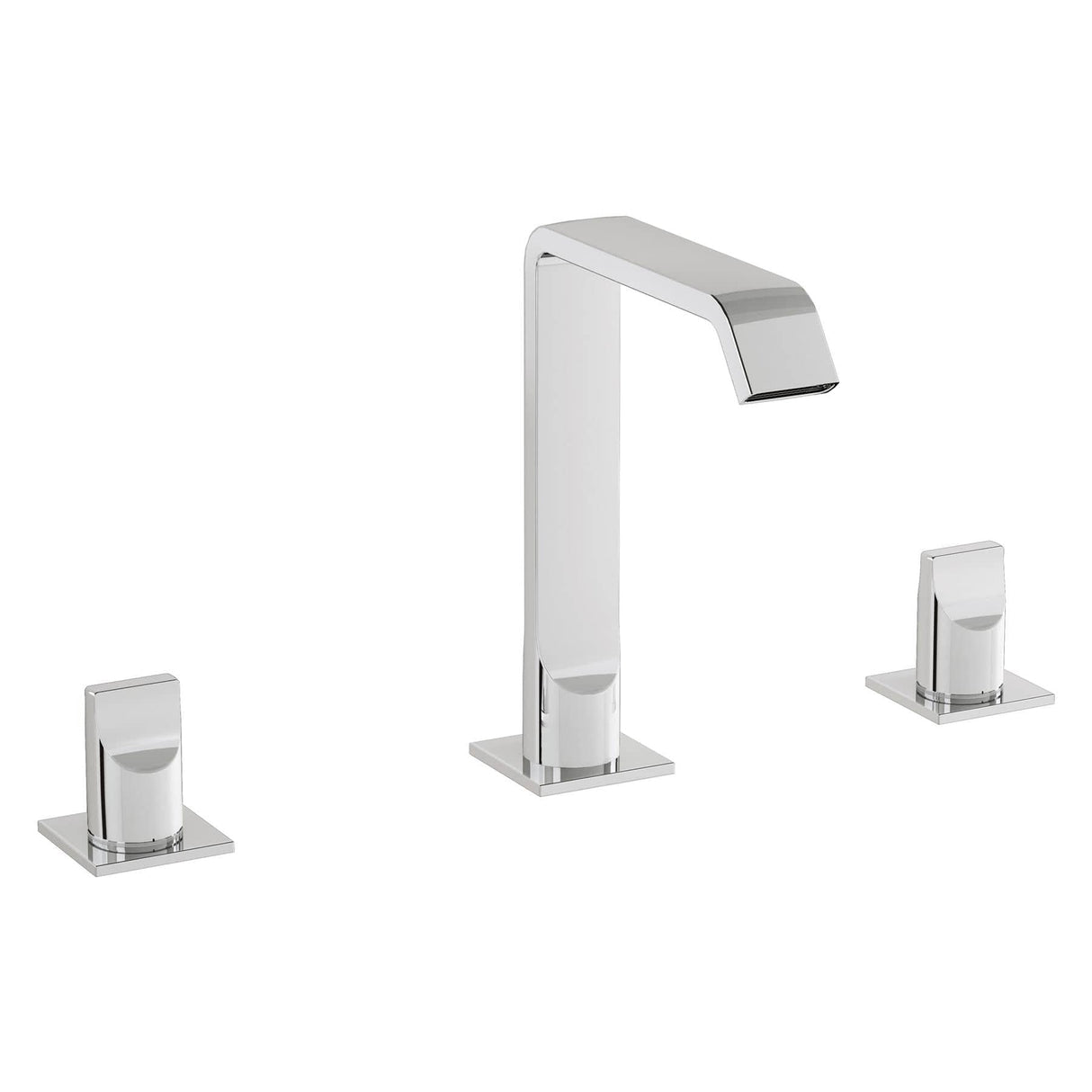 VitrA 3 Tap Hole Basin Set Chrome VitrA Suit 3-Hole Deck Mounted Basin Mixer Tap with Panel Valve Handles