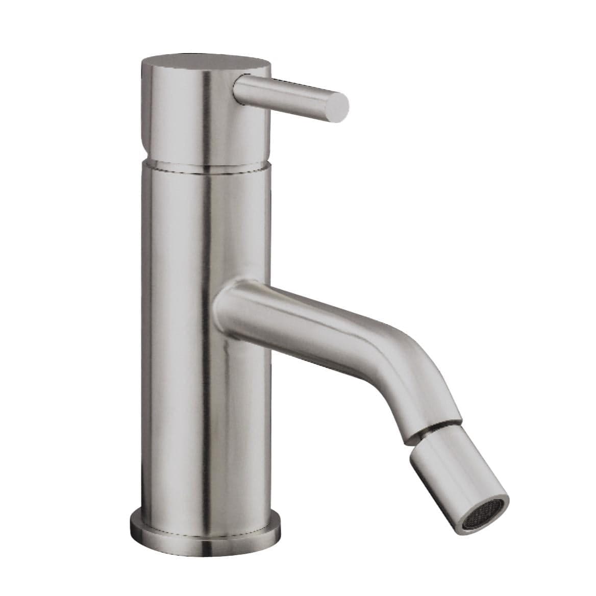 JTP Bidet Tap JTP Inox Stainless Steel Single Lever Bidet Mixer Tap with Pop-Up Waste