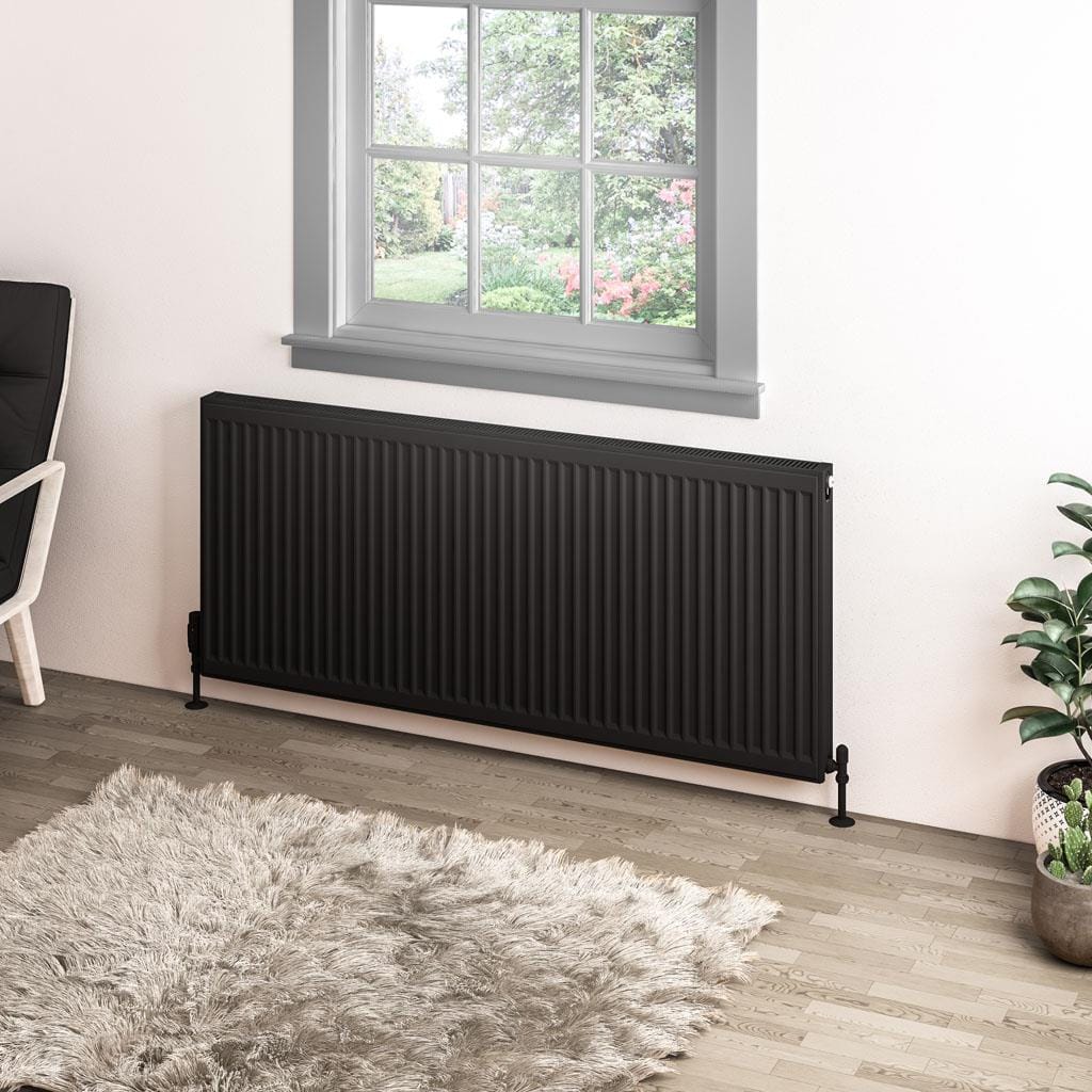 Aquarius Type 11 600 x 1400mm Aquarius Type 11 Compact Panel Radiator In Matt Black
