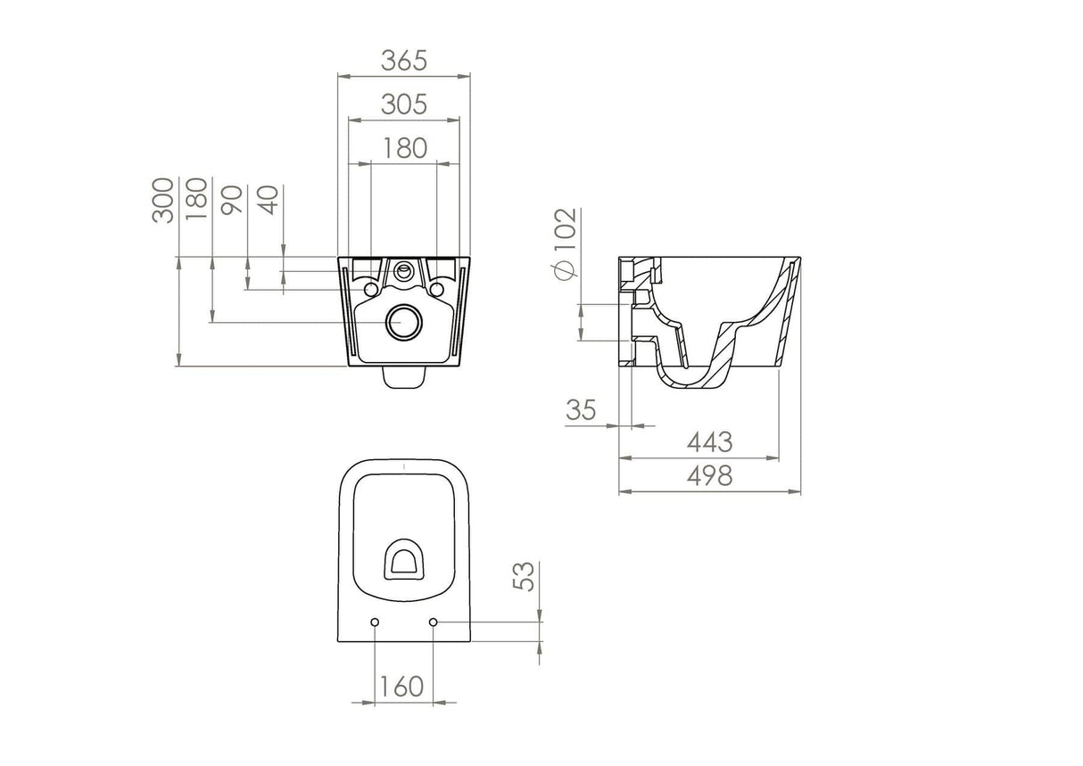 Saneux Wall Hung Toilet Saneux Matteo Wall Hung Rimless Toilet with Soft Close Seat