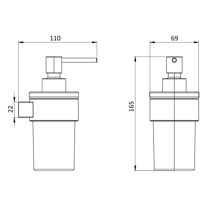 Crosswater Soap Dispenser Crosswater Velo Soap Dispenser