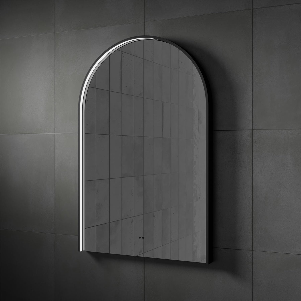 hib. Illuminated Mirror 600mm / Black hib. Nova LED Illuminated Mirror