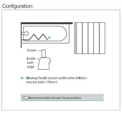 Merlyn Bath Screen Merlyn SecureSeal 5 Fold Bathscreen