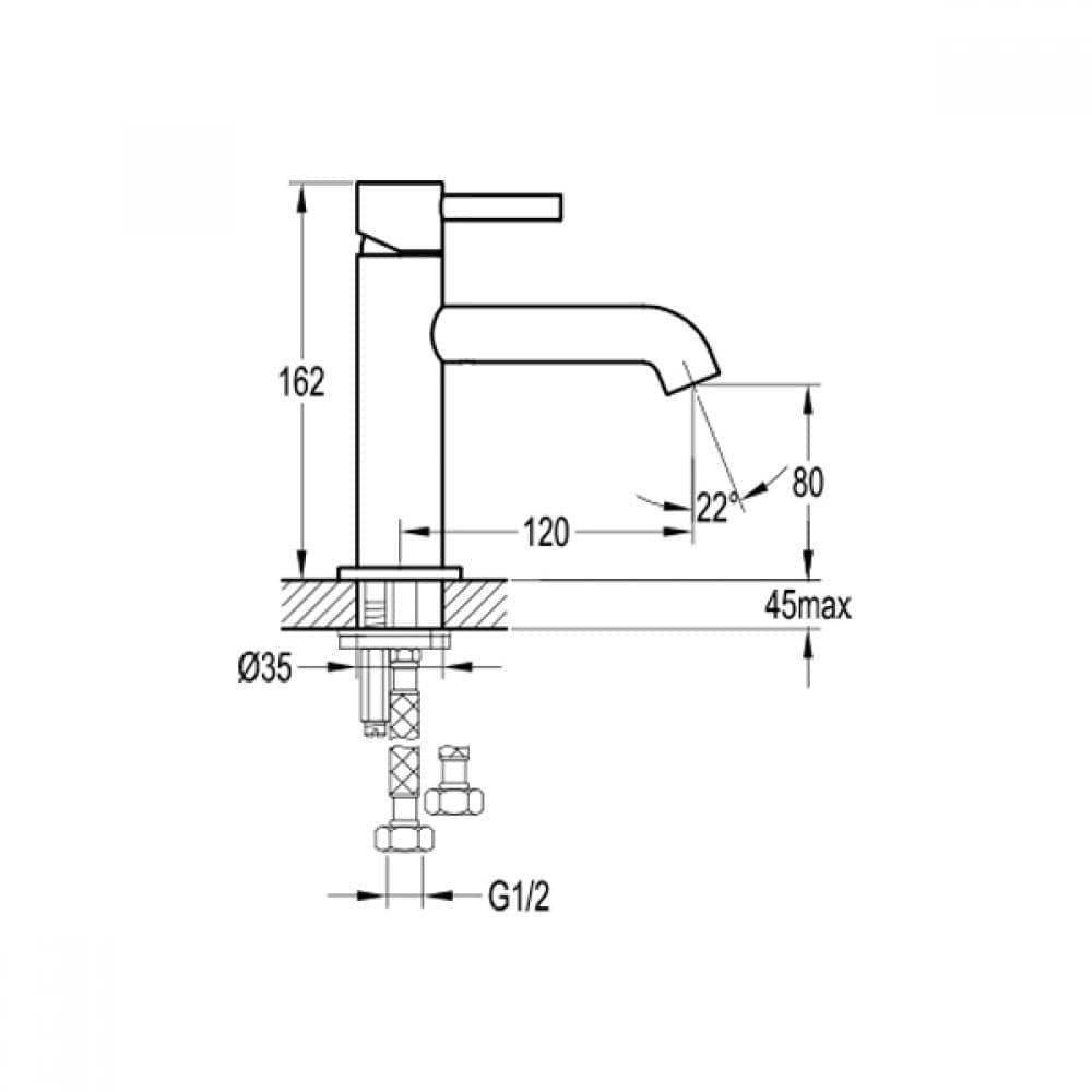 Flova Mono Basin Tap Flova Levo Mono Basin Mixer Tap