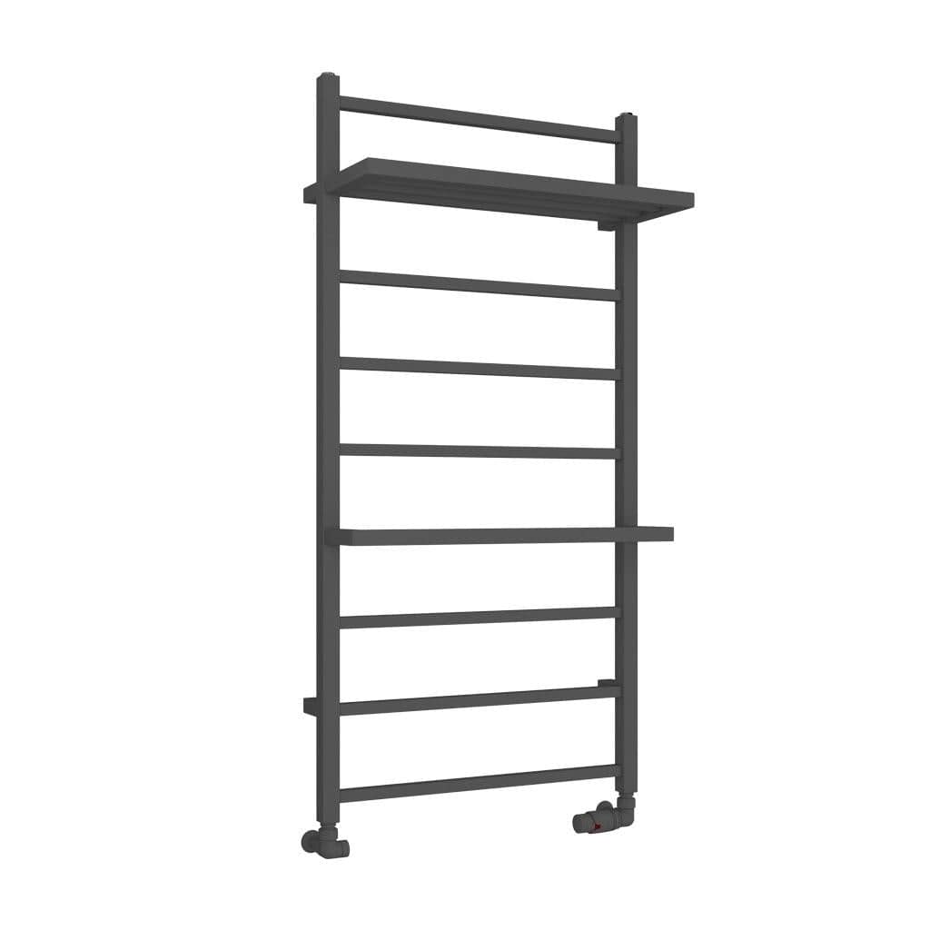 Eastbrook Designer Towel Radiator 1200 x 600 / Electric Only Eastbrook Launton Straight Vertical Heated Towel Rail in Matt Anthracite