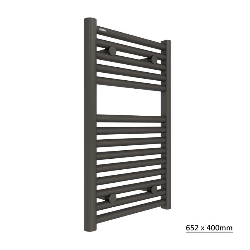 Tissino Ladder Rails 652 x 400 / Central Heating Tissino Hugo2 Designer Towel Radiator in Arabica
