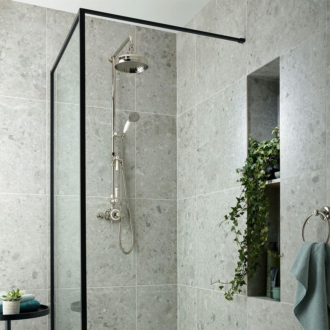 Vado Exposed Shower Set Booth & Co. Axbridge Exposed Shower Valve Set with Rigid Riser, Shower Head and Handset