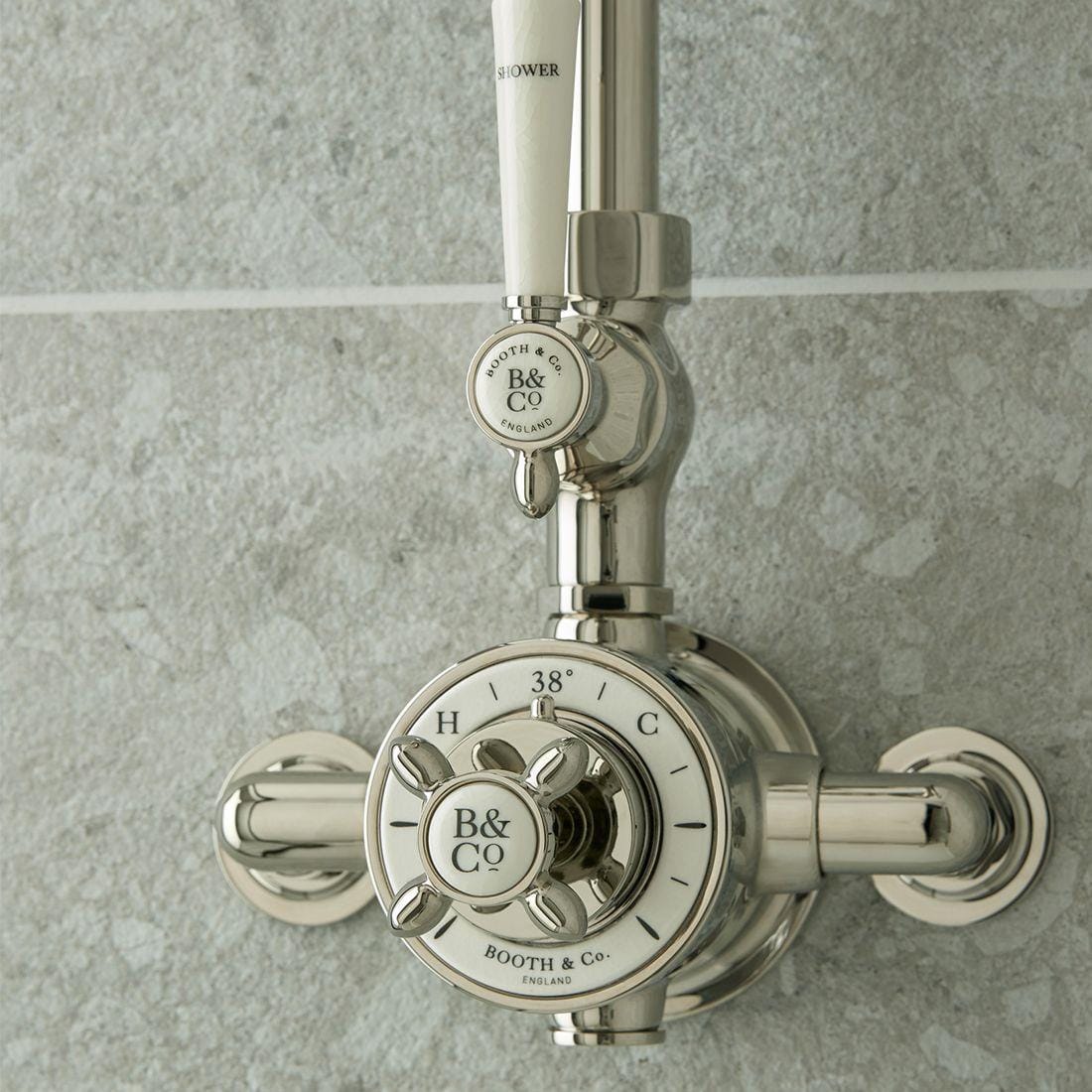 Vado Exposed Shower Set Booth & Co. Axbridge Exposed Shower Valve Set with Rigid Riser, Shower Head and Handset